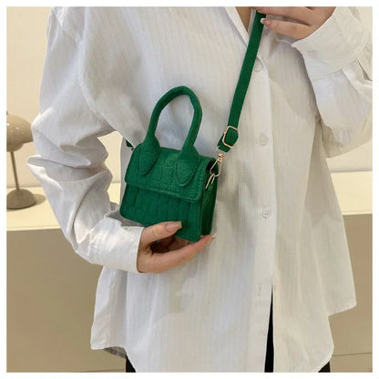 Sac à main en feutre coloré pour femme, mini sacs à main, sac à bandoulière, motif pierre, initié