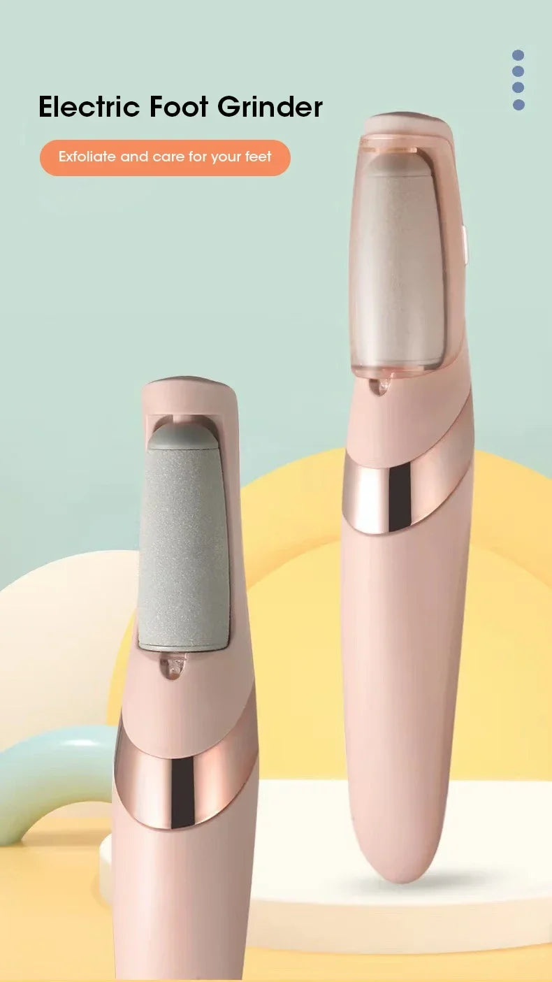 Nouveau dans USB électrique peau morte pédicure automatique pied broyeur rouleau Rechargeable pieds pédicure outil avec têtes de rouleau amovibles