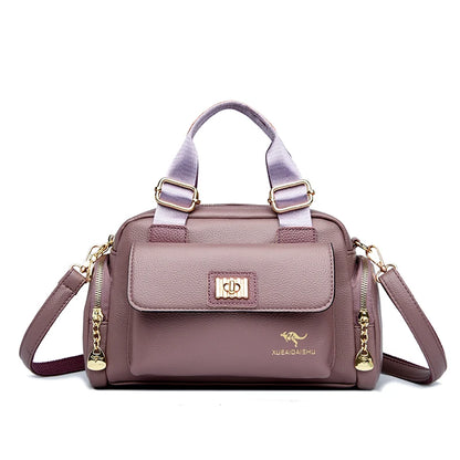 Sac à bandoulière en cuir PU de haute qualité pour femmes, fourre-tout, sacoche multi-poches pour les déplacements quotidiens