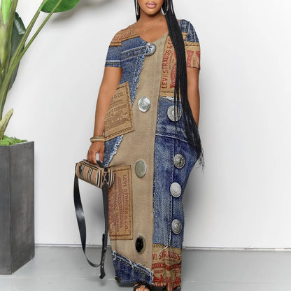 Robe longue décontractée pour femmes, tenue de plage à bretelles, avec poches, été