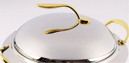 Pot à alcool en acier inoxydable, or sec, petit marmite, restaurant, hôtel, ménage commercial, shabu, pot à frire, réchaud de mariage