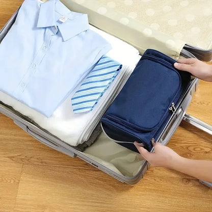 Trousse de toilette en cuir pour hommes et femmes, Kit Dopp, trousse de toilette suspendue pour hommes, trousse de toilette de voyage pour voyager, grand sac à cosmétiques pour T