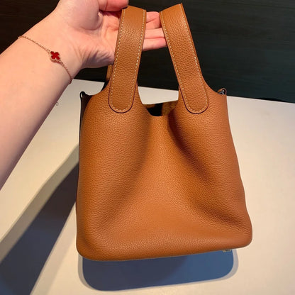 Divers sacs de luxe en cuir véritable, sac à main à la mode pour femmes, panier de légumes, sac seau Portable pour femmes avec serrure