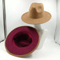 Chapeau Fedora à larges bords pour hommes et femmes, chapeau en feutre ander, chapeau d'église, laine douce, grande taille, DN, britannique, 60cm