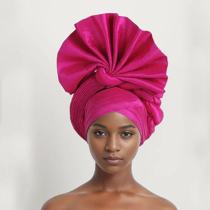 NigWin-Turban Africain de Haute Qualité pour ixde Mariage, Cravate de Sauna, Aso Oke Gele, Déjà Fabriqué, Auto Gele, 2025