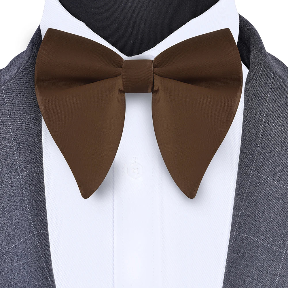 GUSLESON mode rose Champagne bleu solide noeud papillon pour hommes classique grand noeud papillon pour fête de mariage nœud papillon adulte hommes cravate