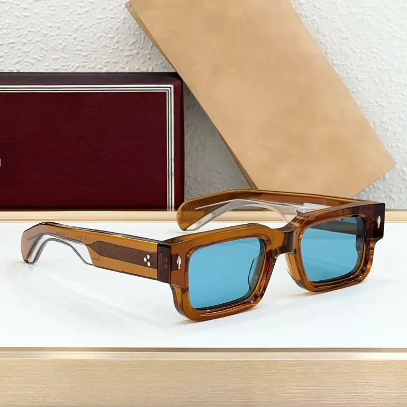 JMM ASCARlI lunettes de soleil carrées en acétate UV400 2025 lunettes photochromiques vintage de luxe pour hommes femmes voyage en plein air avec étui