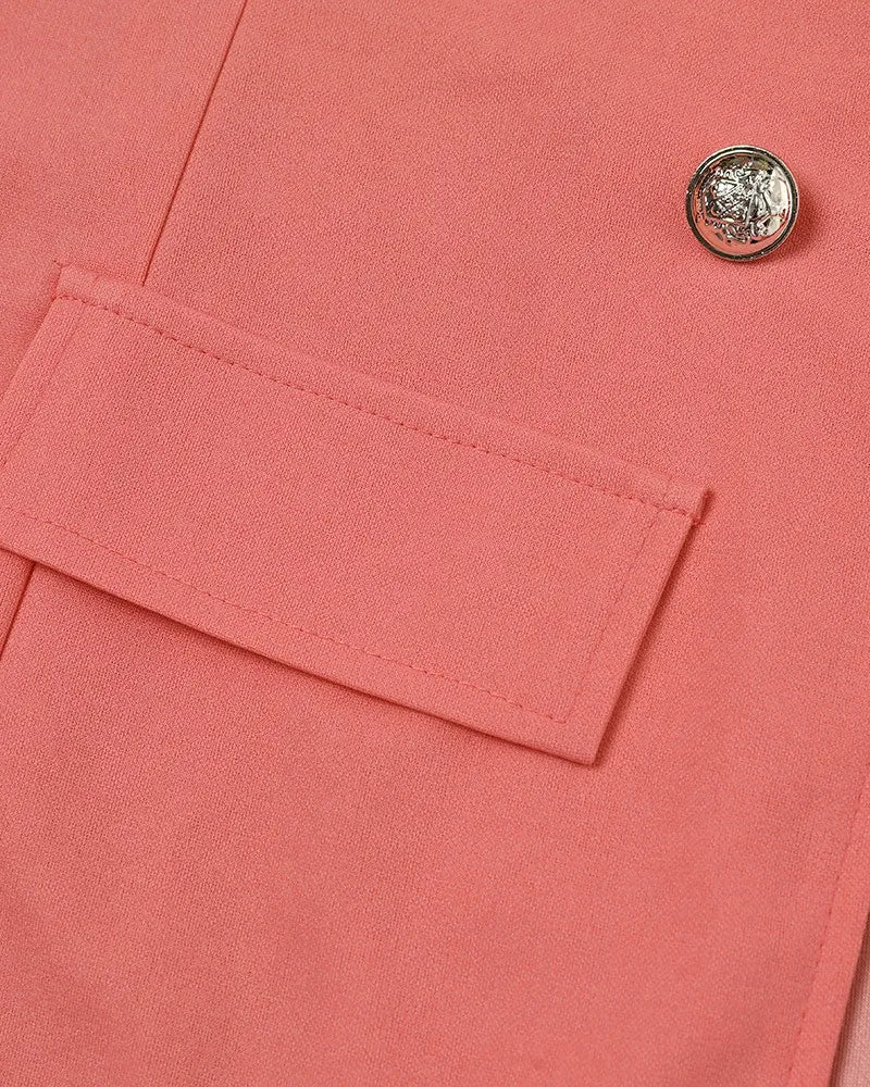 Mode polyvalent correspondant costume et jupe femmes décontracté imprimé fleuri manches bouffantes Blazer manteau et jupe ensemble dames deux pièces costume