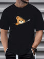 T-shirt d'été imprimé à motif d'ours pour hommes et femmes, adapté au haut décontracté et respirant