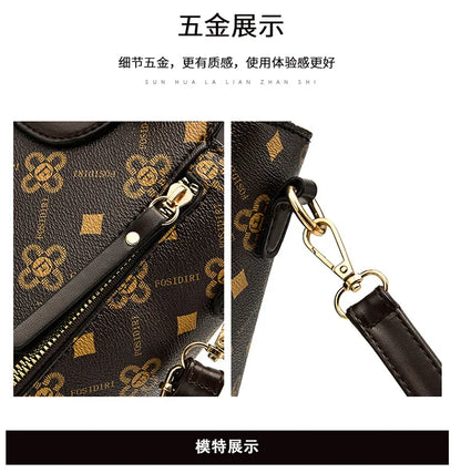 Sac à bandoulière en cuir Pu pour femmes, sacoches polyvalentes de grande capacité, sacs à fermeture éclair