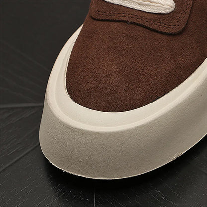 Chaussures en cuir suédé pour hommes, baskets de marche, appartements d'extérieur, vintage, à la mode, luxe, designer, nouveau