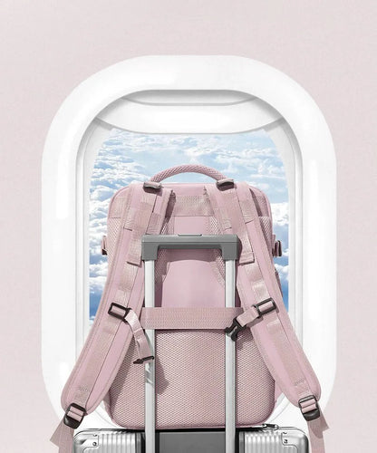 Sac à dos violet clair de grande capacité pour femmes avec séparation sèche et humide, sac d'ordinateur de transport, multifonctionnel étanche l