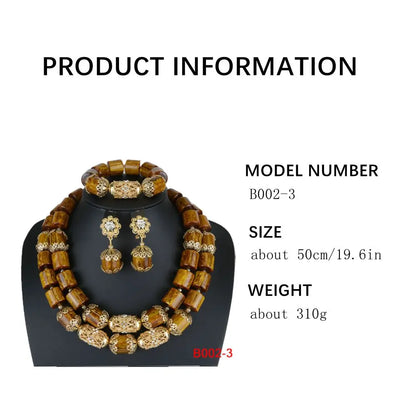 Ensemble de bijoux de mariée en corail artificiel, ensemble de colliers de perles africaines et nigérianes