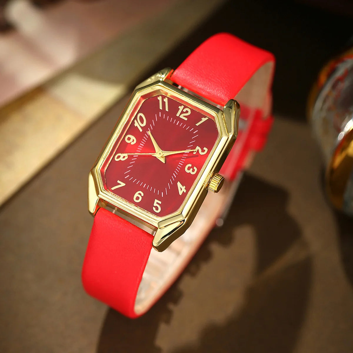 Montres carrées de luxe pour femmes, montre-bracelet à quartz pour dames, ensemble de bijoux classiques simples, marque de mode, 6 pièces, 5 pièces, 1 pièce