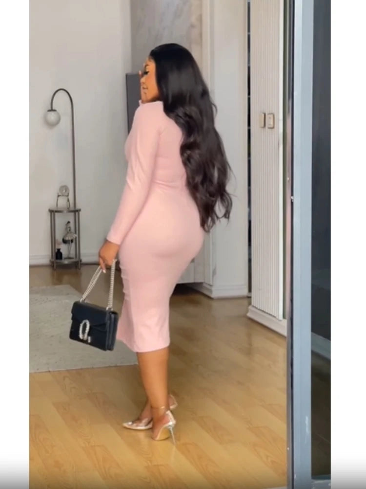 Robe élégante plissée pour femme, manches longues, conception de boutons, batterie, découpée, asymétrique, sexy, évider, fête, vêtements de jour