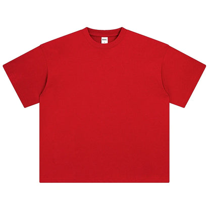 100 T shirt en coton lourd pour hommes et femmes, Tops à manches courtes, Tee shirts solides et surdimensionnés, vêtements de qualité 6.8oz 230gsm