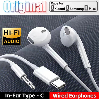 Pour Xiaomi casque Xiaomi Mi 14 13 12 11 écouteurs intra-auriculaires Redmi Note 10 9 8 7 Type C 3.5mm casque filaire accessoires de téléphone
