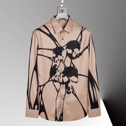 Chemise pour hommes chauds motif imprimé 3D chemise pour hommes à manches longues revers simple boutonnage mode design décontracté corps mince grande taille 6xl