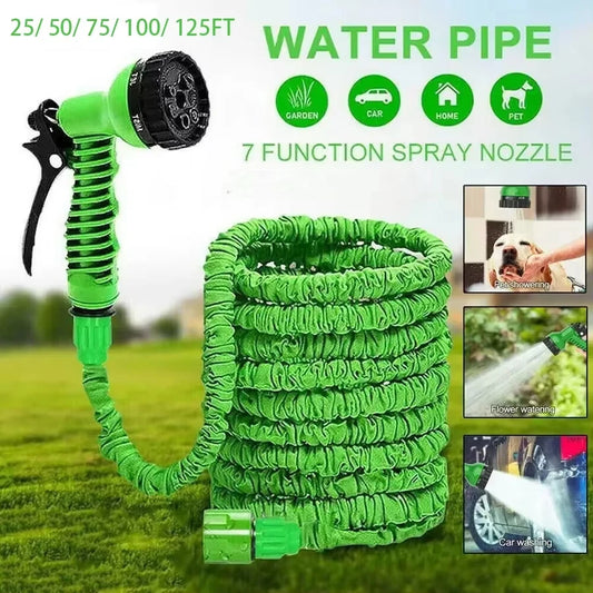 7 fonctions de pulvérisation d'eau, lavage de voiture à haute pression, tuyau magique extensible, pistolet à eau, tuyau d'arrosage de jardin domestique, douche pour animal de compagnie, chat, chien