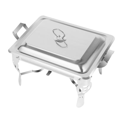 Réchaud/couvercle en acier inoxydable 6L, récipient chauffant pour Catering, Buffet de fête, poêle carré en libre-Service