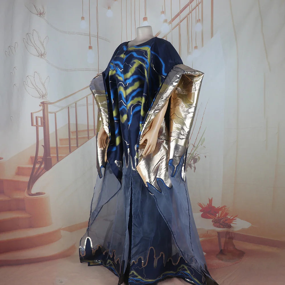 Robes africaines luxueuses pour femmes, grande taille, paire avec sous-vêtements en dentelle, vêtements afro-américains