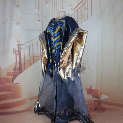 Robes africaines luxueuses pour femmes, grande taille, paire avec sous-vêtements en dentelle, vêtements afro-américains