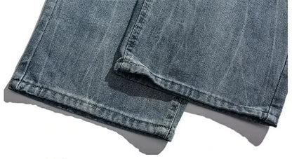 Jean Baggy craquelé pour homme, pantalon Y2k Harajuku, Vintage, délavé, droit, en Denim, Punk Goth, nouvelle collection 2025