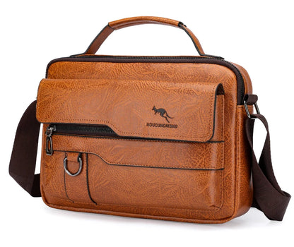 Sacs de messager de marque kangourou de luxe hommes en cuir sac à bandoulière décontracté pour hommes marron noir sac à bandoulière d'affaires sac à main masculin