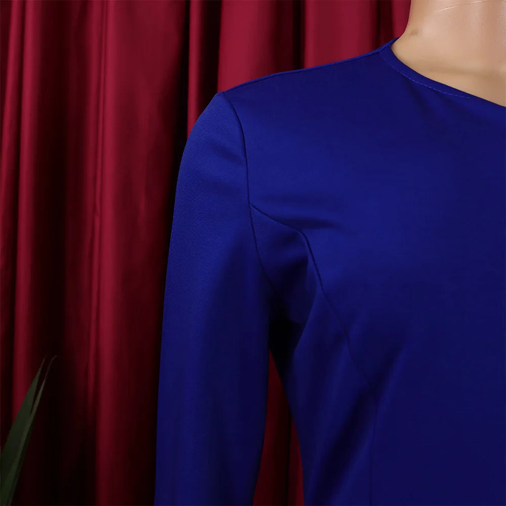 FairyShely 2025 Sexy Patchwork grande taille robe de Club femmes à manches longues grandes robes dame coupe ajustée fête robe courbe serrée