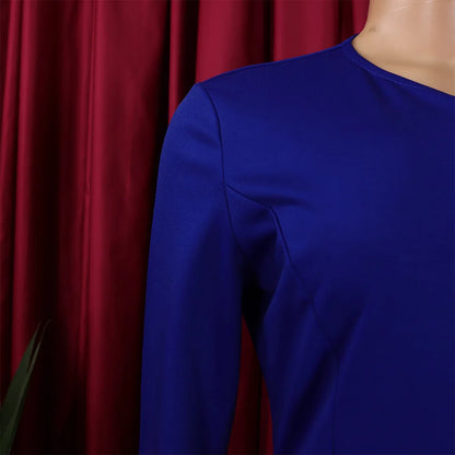 FairyShely 2025 Sexy Patchwork grande taille robe de Club femmes à manches longues grandes robes dame coupe ajustée fête robe courbe serrée