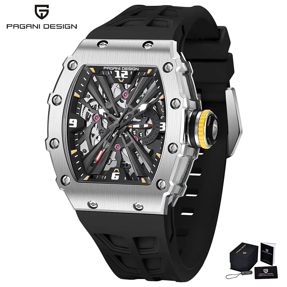 PAGANI UCO-Montre à Quartz pour Homme, Modules Movt VH65, Cadran Seton, 2024 m, Étanche, dehors, Rectangle, Verre Saphir, Nouveau, 100
