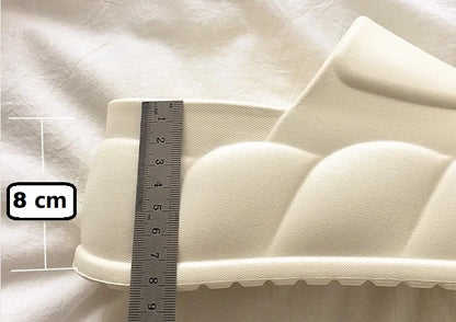 Sandales d'été à talons hauts de 7 cm pour femmes, mules à talons épais, tongs EVA, chaussures de maison, pantoufles à plateforme d'extérieur, nouvelle collection