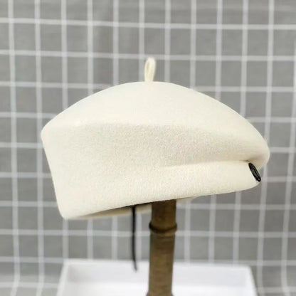 Classique dames béret chapeau fantaisie laine feutre chapeau plus chaud hiver chapeau casquette blanc noir femmes Fedora chapeau fascinateur pilulier chapeau formel