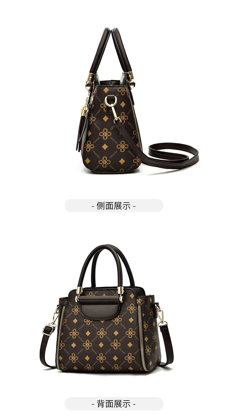 Sac à bandoulière en cuir Pu pour femmes, sacoches polyvalentes de grande capacité, sacs à fermeture éclair