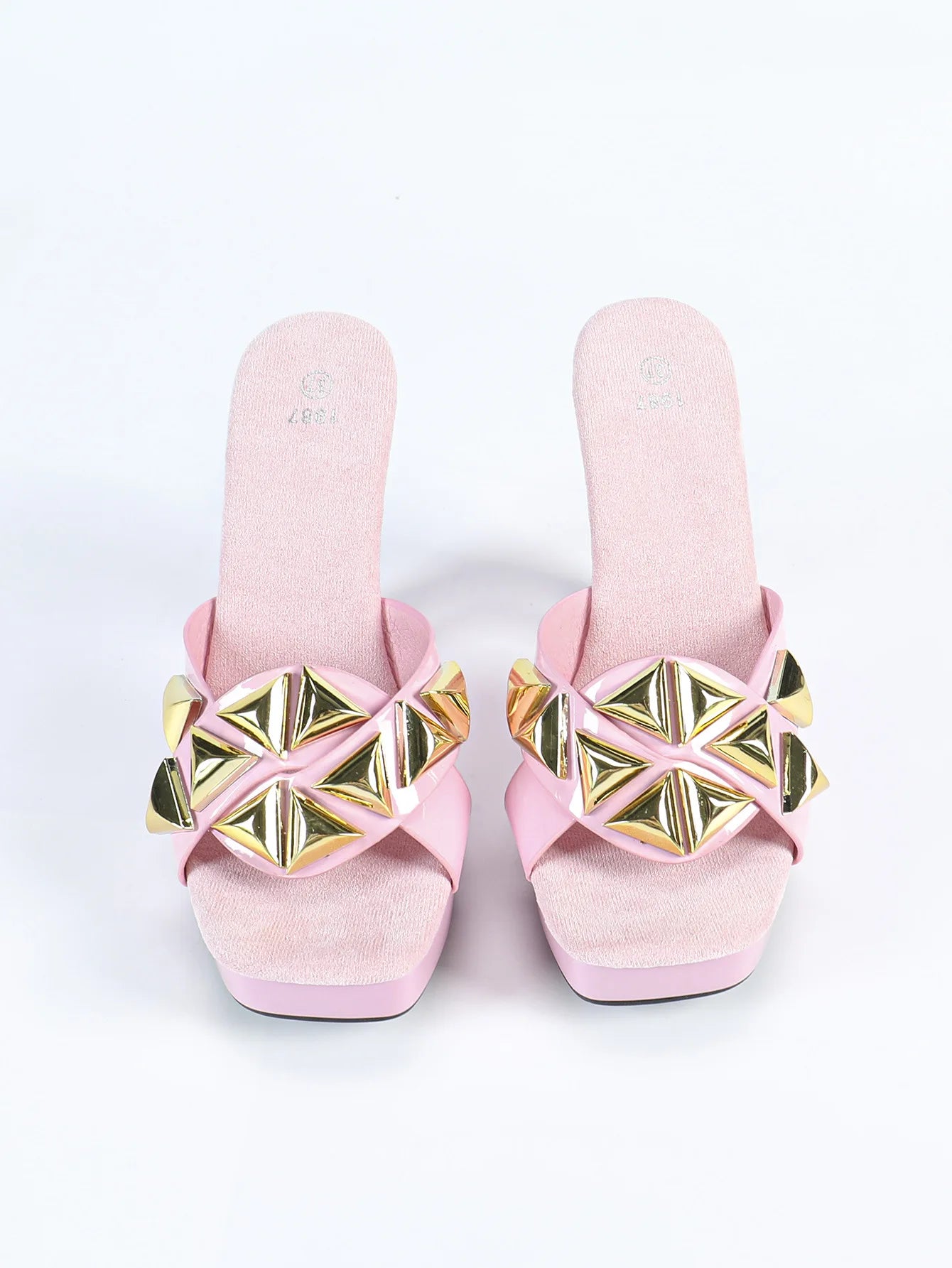 Pantoufles à plateforme pour femmes, style étrange, fretwork, talons hauts, carré, Parker, sandales évidées, chaussures d'été pour femmes, nouveau, 2025, 12cm