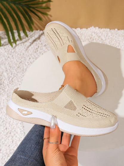 Chaussures pour femmes pratiques et confortables à la maison, un pied avec évent et demi-pantoufle, chaussures d'été pour femmes, livraison gratuite