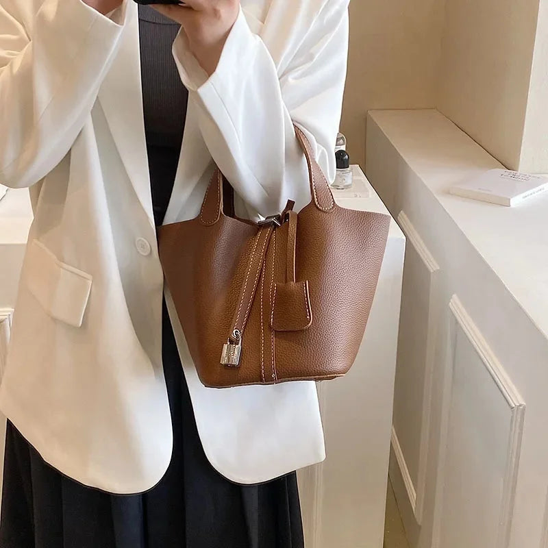 Sac à main en cuir PU pour femmes, Design Unique haut de gamme, offre spéciale de la saison, sac seau tendance, polyvalent à la mode, Si