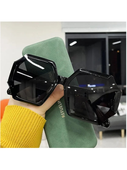 Lunettes de soleil irrégulières surdimensionnées pour femmes, design de marque de luxe, lunettes de soleil rétro, lunettes pour femmes, UV400, produits tendance, mode, 2024