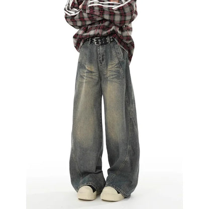 Jean Baggy décontracté pour hommes, pantalon Y2k, Streetwear, short en Denim, vêtements évasés, Cargo, nouveau