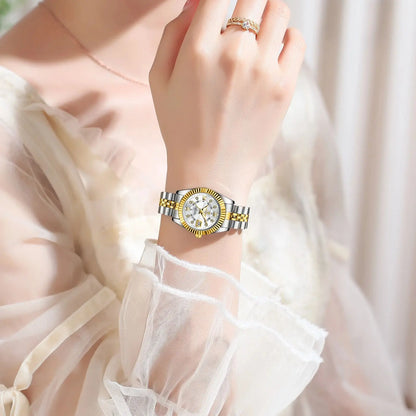 POEDAGAR montres de luxe pour femmes étanche lumineux Date dames montre-bracelet en acier inoxydable montre à Quartz élégante pour les femmes Reloj