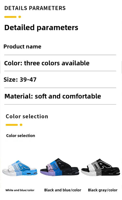 CasualPlus Size chaussons pour hommes pantoufles de sport d'été coussin d'air pour hommes chaussures de plage à fond épais matériau EVA