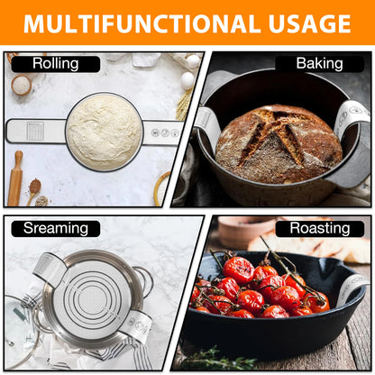 Élingue à pain en silicone pour four hollandais, tapis de cuisson réutilisable avec longs poignées, doublures antiadhésives pour pâte à pâtisserie transformée