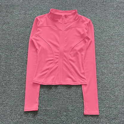 Veste de Sport pour femmes, chemise à manches longues, manteau d'entraînement, vêtements d'entraînement, de Yoga