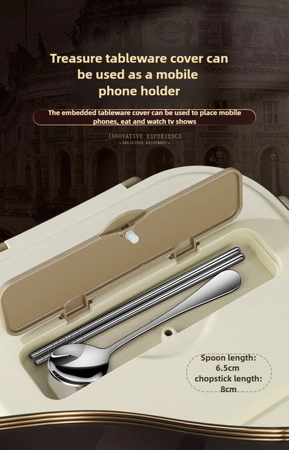 Boîte à déjeuner isolée en acier inoxydable 304, boîte à déjeuner Portable scellée pour employés de bureau avec sac, ensemble de boîtes à Bento commerciales pour étudiants et enfants