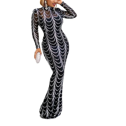 Robe Africaine Longue à Manches sulfet Col Rond pour Femme, Vêtement d'Été, Nouvel Arrivage, 2024