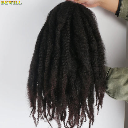 1 - 6 paquets de cheveux en crochet de twists Marley de 18 pouces, de noir et brun à blond, cheveux de tresse ombré Afro Marley synthétique, pour les tresses de mèches fausses