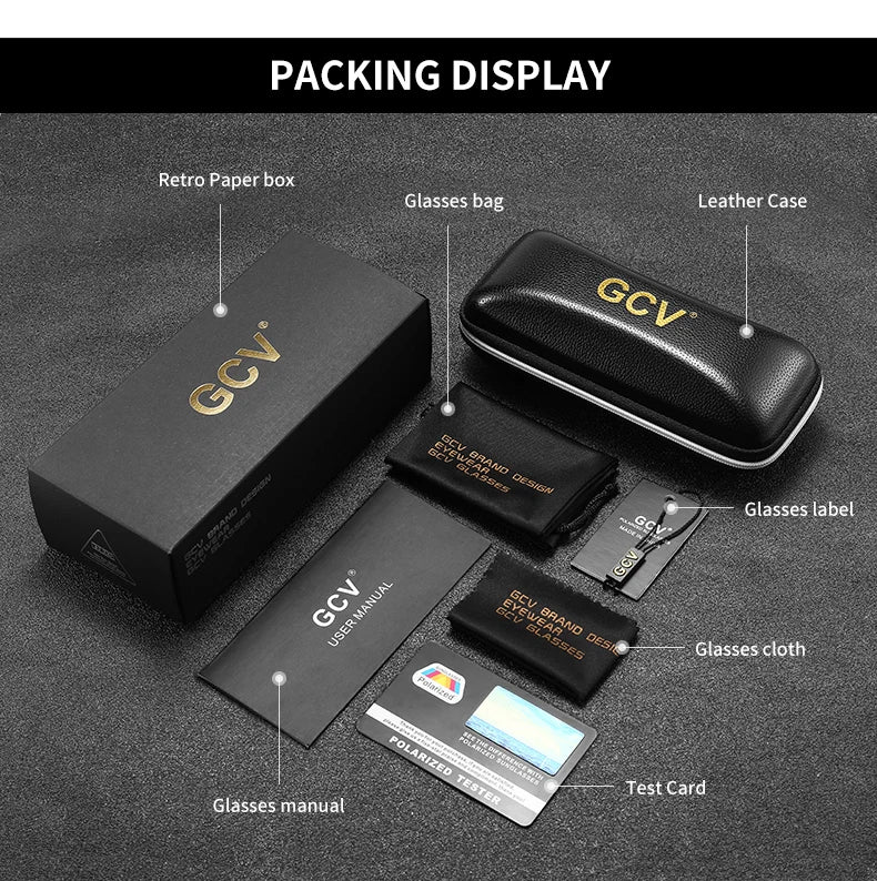 GCV marque acétate apparence brevet Design femmes papillon rectangulaire Triangle lunettes de soleil polarisées UV400 mode