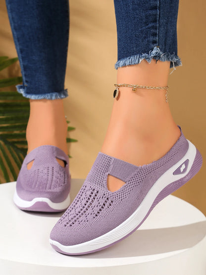 Chaussures pour femmes pratiques et confortables à la maison, un pied avec évent et demi-pantoufle, chaussures d'été pour femmes, livraison gratuite