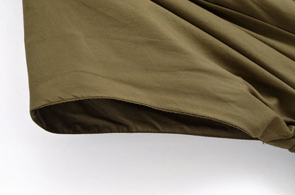 TRAFZA femmes mode d'été col en v à lacets Midi robe à manches courtes femme élégante dos nu plissé Sexy taille longue robe