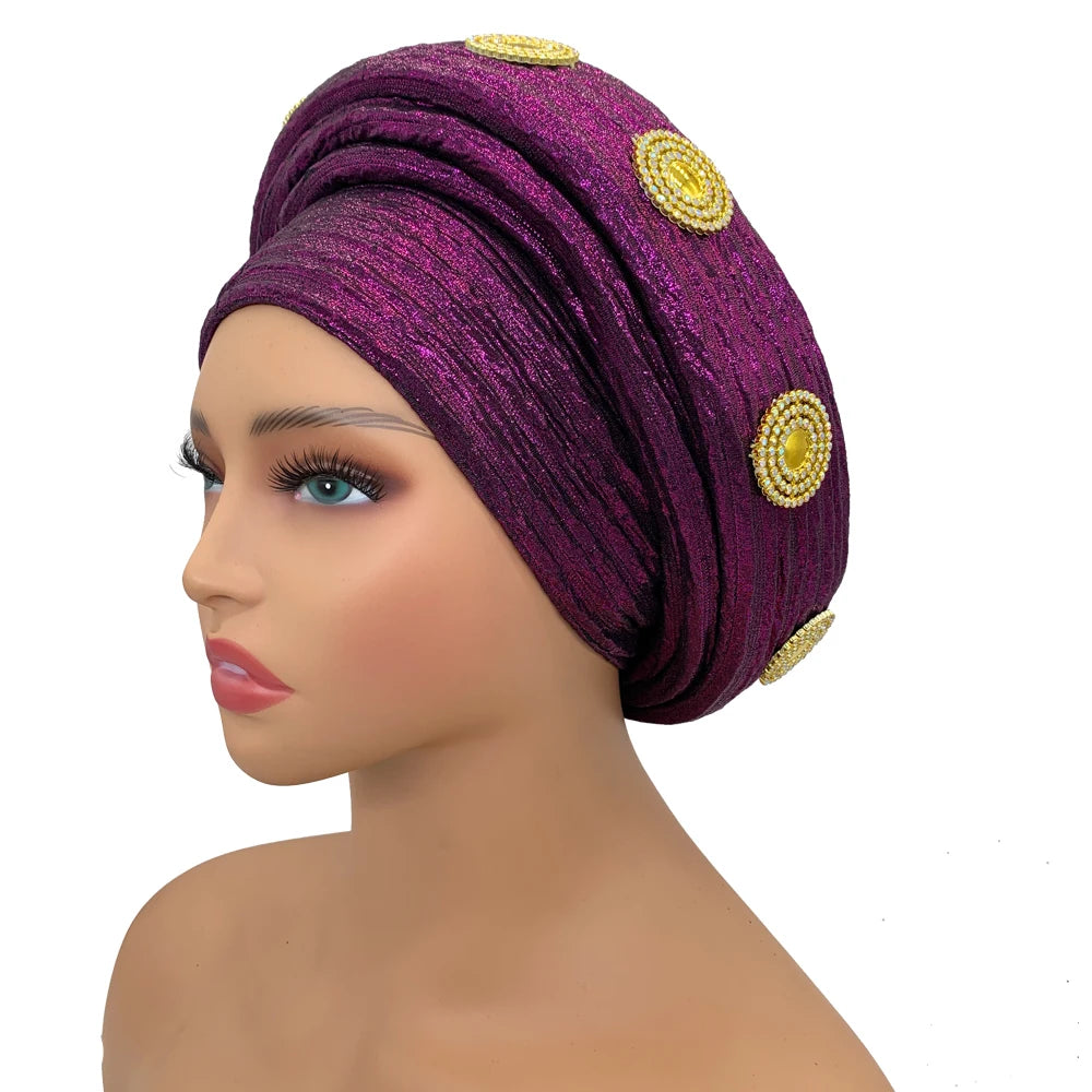 Mode africain Turban casquette femmes Autogele couvre-chef dame bandeau Nigeria mariage couvre-chef Turbante Mujer